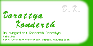 dorottya konderth business card